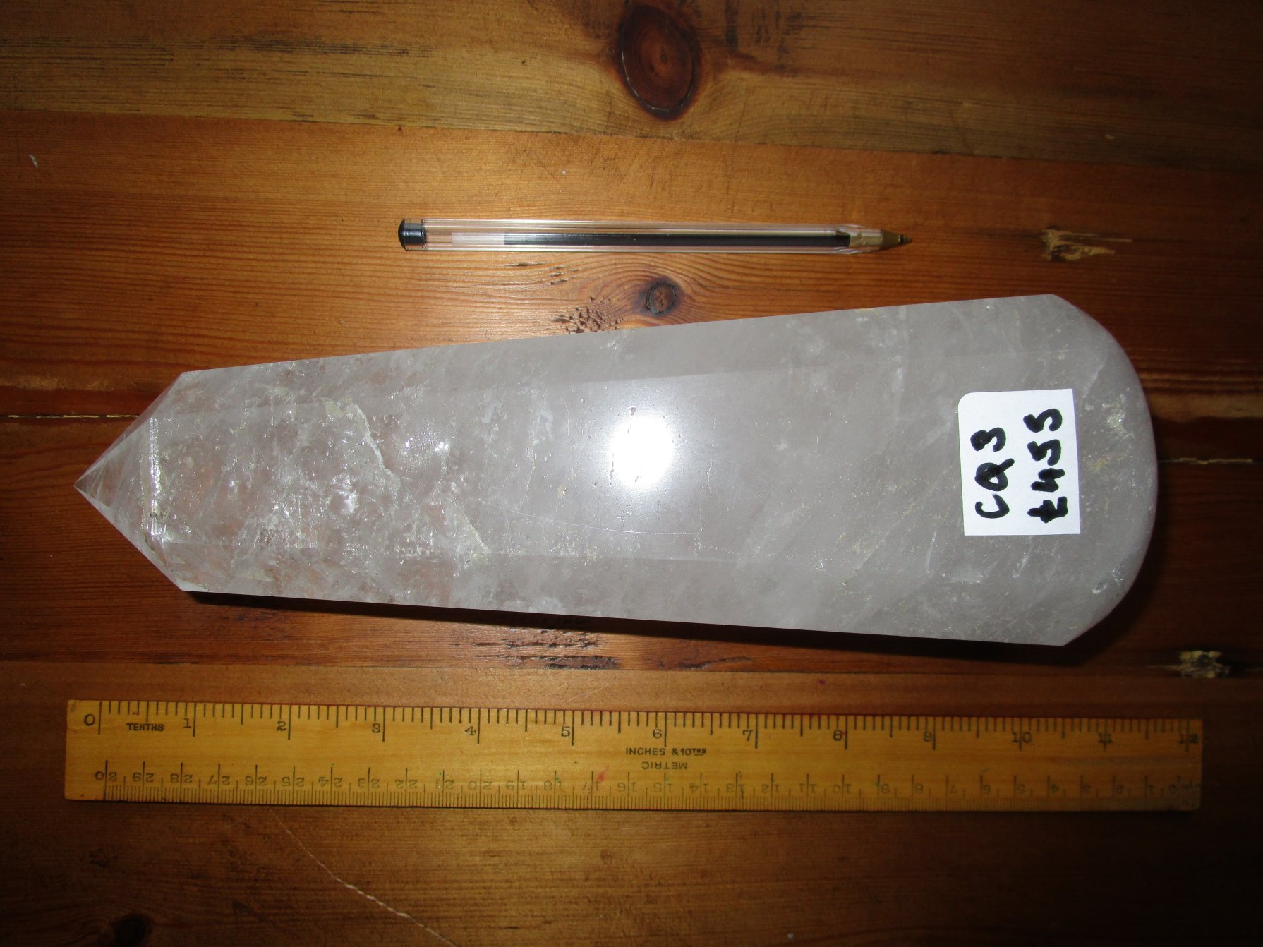 photo - large clear quartz crystal wand